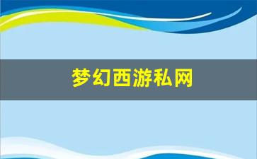 私服客户端：梦幻西游私网(梦幻西游私网怎么进) (2)